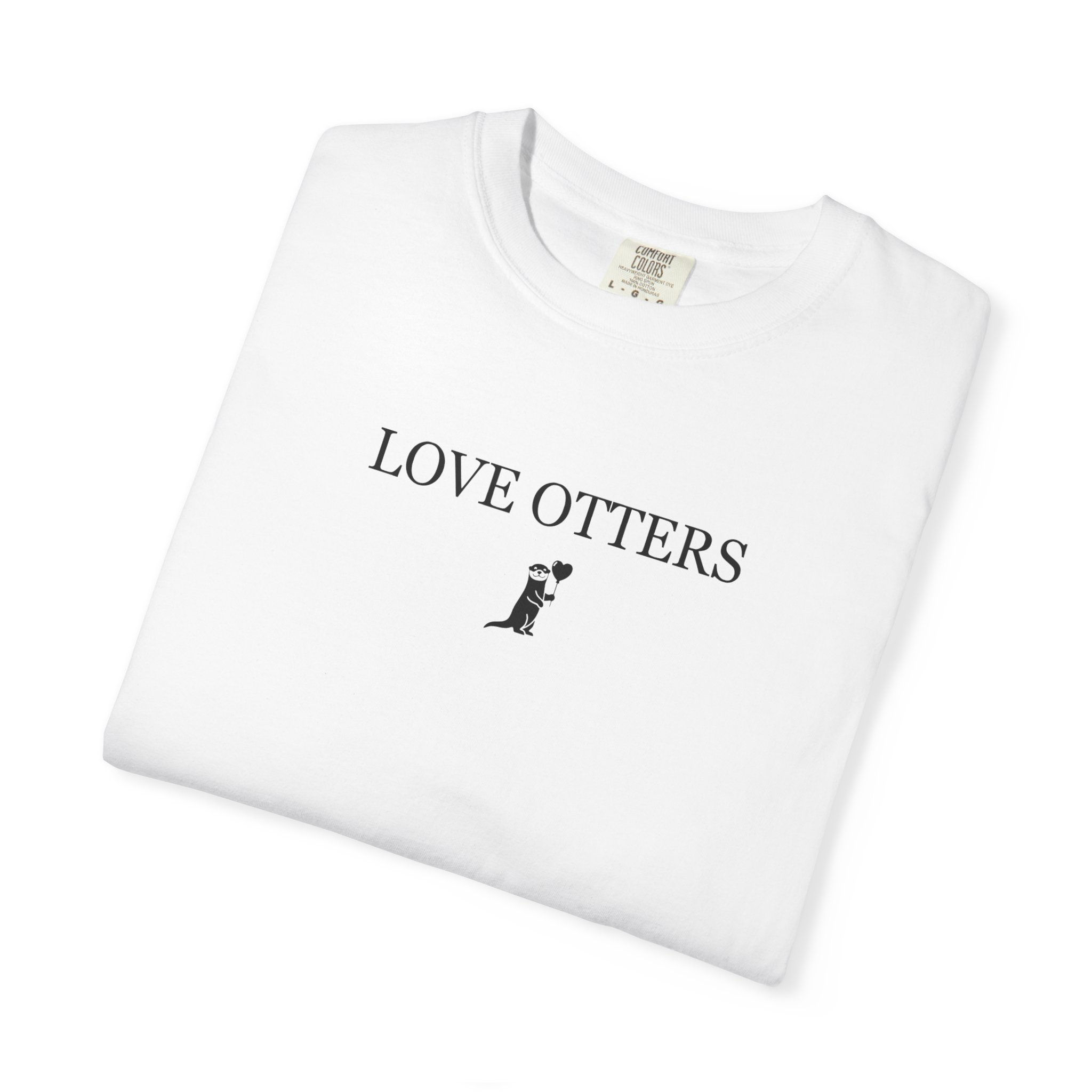 Love Otters T-Shirt — Cute Minimalist Otter Graphic Tee