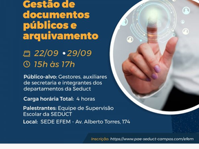 Gestão de documentos públicos e arquivamento