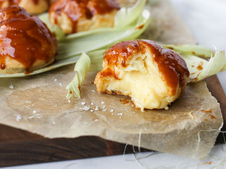 Caramel Corn Cream Puffs