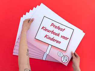 Protest Kleurboek voor Kinderen with 19 colouring images. Protest Supplies Store. 2021. Art. Eef Veldkamp