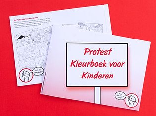 Protest Kleurboek voor Kinderen with 19 colouring images. Protest Supplies Store. 2021. Art. Eef Veldkamp