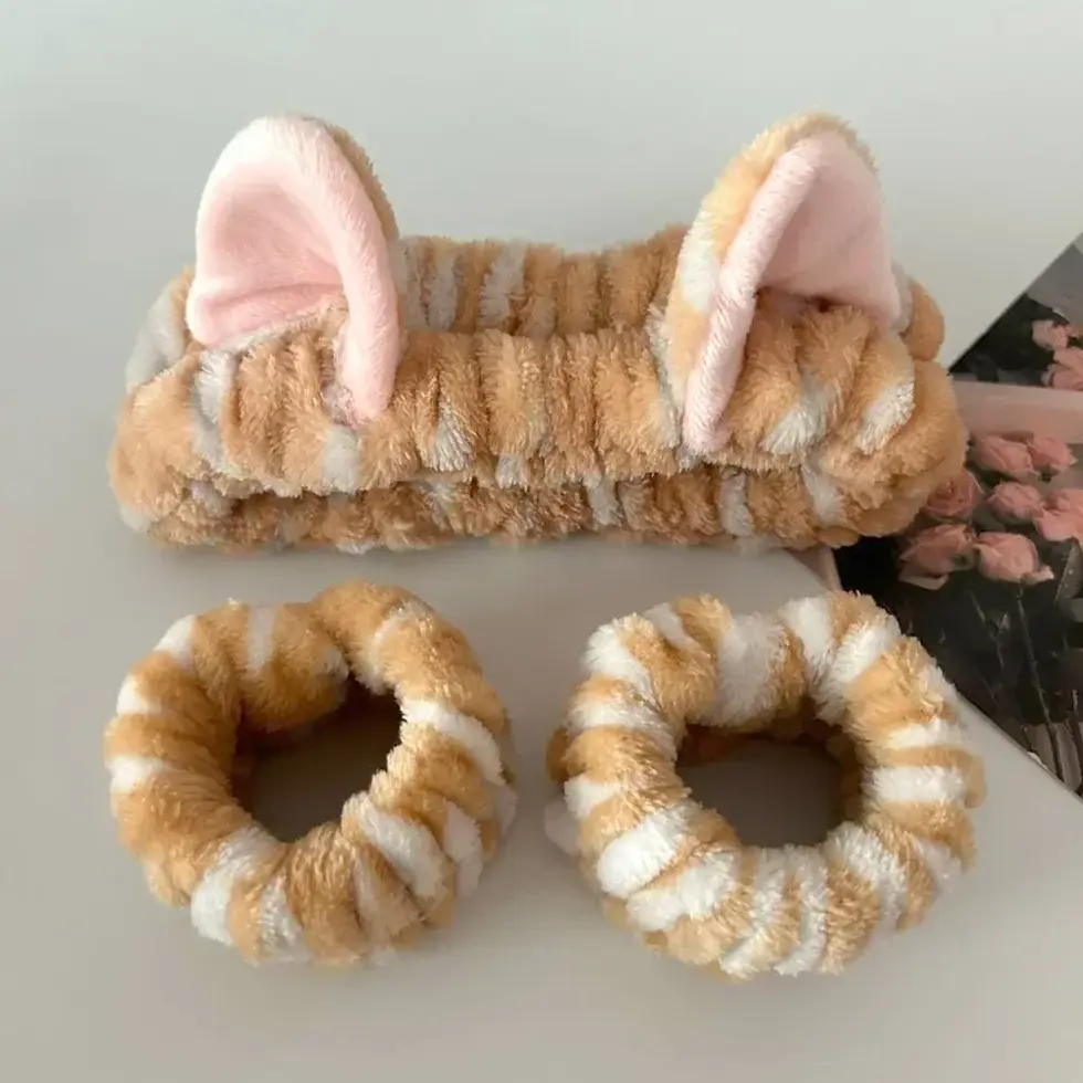 Thumbnail: Cute Cat Ear Spa Headband Set
