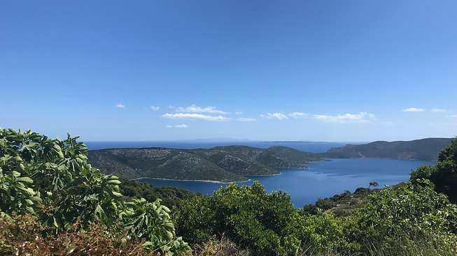 View from mountain in Alonnisos Greece