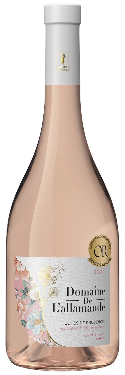 Vinho Fino Rose Seco Kosher Domaine De L´allamande 750 ml Kosher Vegano