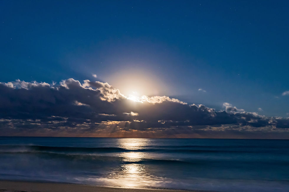 Moonrise at Singer Island Beach, Florida