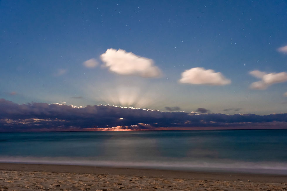 Moonrise at Singer Island Beach, Florida