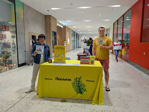 Meditation promotion booth