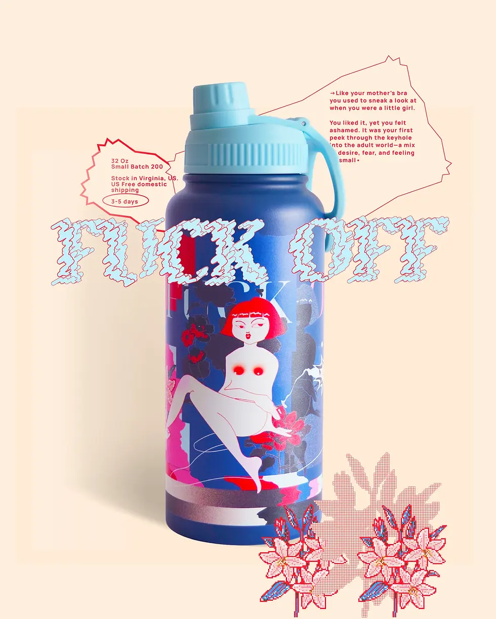 HFProjects Urban Collectible Art Bottle - Postmodern Edition - Indie Studio Series