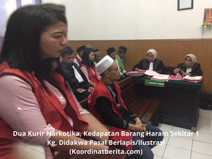 Dua Kurir Narkotika, Kedapatan Barang Haram Sekitar 1 Kg, Didakwa Pasal Berlapis
