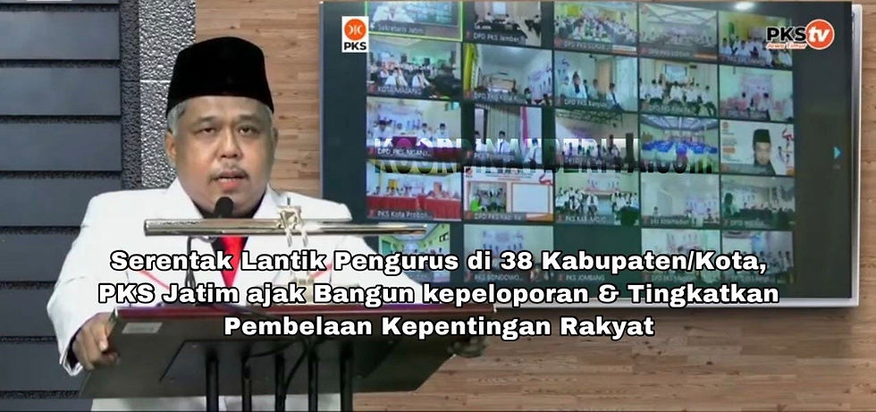 Serentak Melantik Pengurus di 38 Kabupaten/Kota, PKS Jatim ajak bangun kepeloporan dan tingkatkan pembelaan kepentingan rakyat