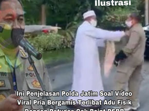 Ini Penjelasan Polda Jatim Soal Video Viral Pria Bergamis Terlibat Adu Fisik Dengan Petugas Cek Poin