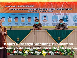 Kejari Surabaya Gandeng Puskesmas Simomulyo dalam Sosialisasi Cegah Corona