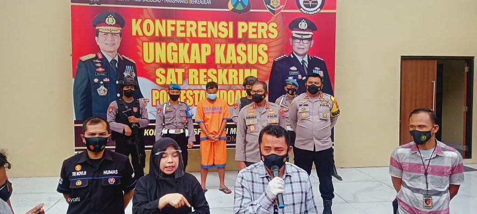 Pelaku sodomi yang dilakukan oleh guru ngaji terhadap muritnya berhasil ditangkap Satreskrim Polresta Sidoarjo. (Foto: Arif )