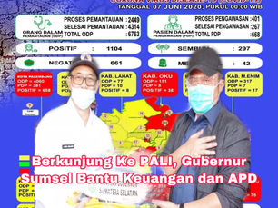 Berkunjung Ke PALI, Gubernur Sumsel Bantu Keuangan dan APD