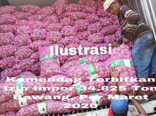 Kemendag Terbitkan Izin Impor 34.825 Ton Bawang, Per Maret 2020