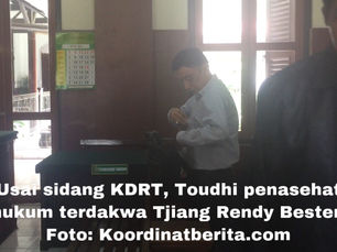 Sidang KDRT, dengan Terdakwa Tjiang Rendy Bester Terhadap Istri, Telah Hadirkan Ahli Pidana.