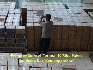 Pemprov Sumsel Terima 10 Ribu Paket Sembako dari Kemenparekraf