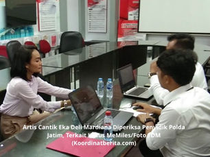 Artis Cantik Eka Deli Mardiana Diperiksa Penyidik Polda Jatim, Terkait Kasus MeMiles,
