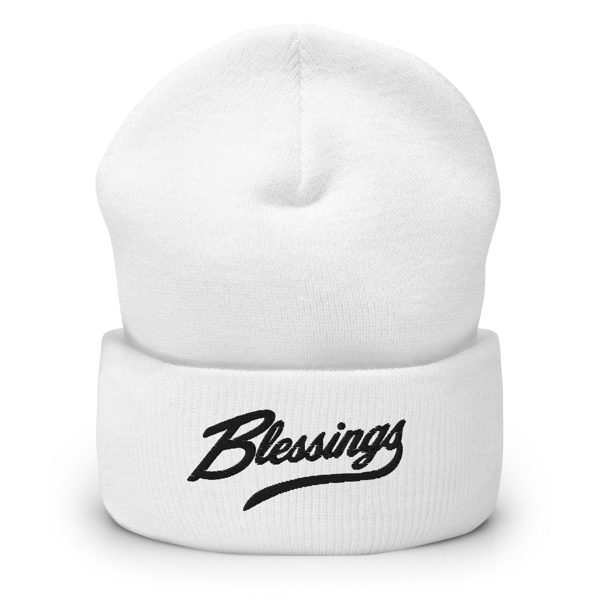 BLESSINGS Script Beanie {WHT}