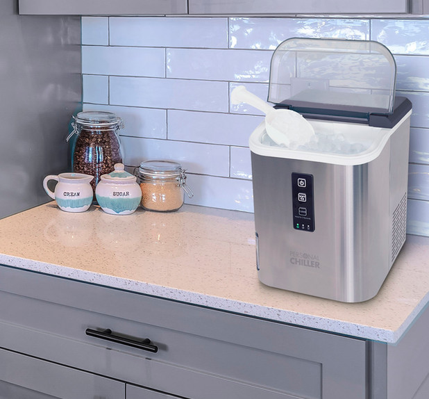 Compact Soft Nugget Ice Maker Personal Chiller