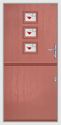 Welles - Coral - Murano Red Glass