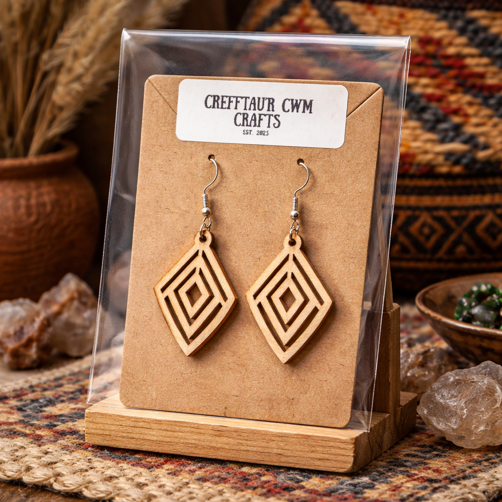 Triangular Aztec Earrings