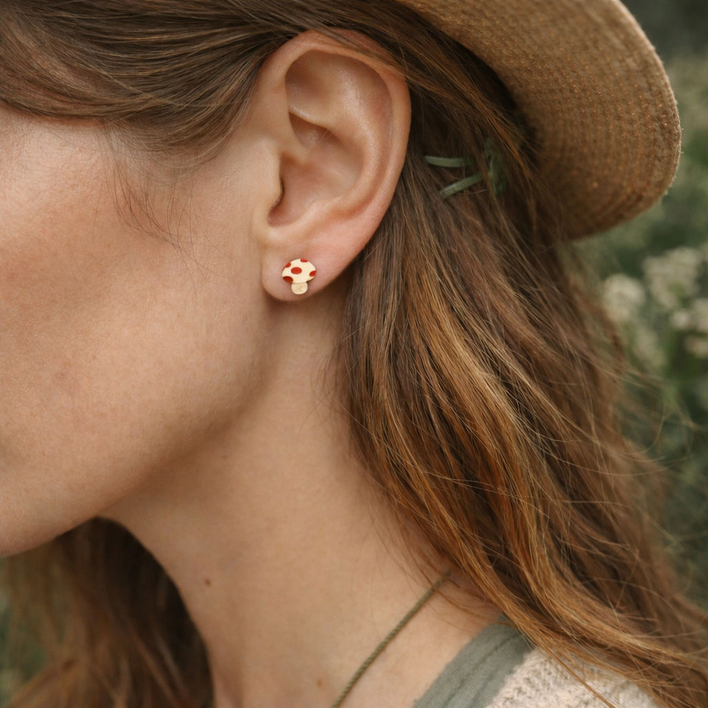 Mushroom Stud Earrings