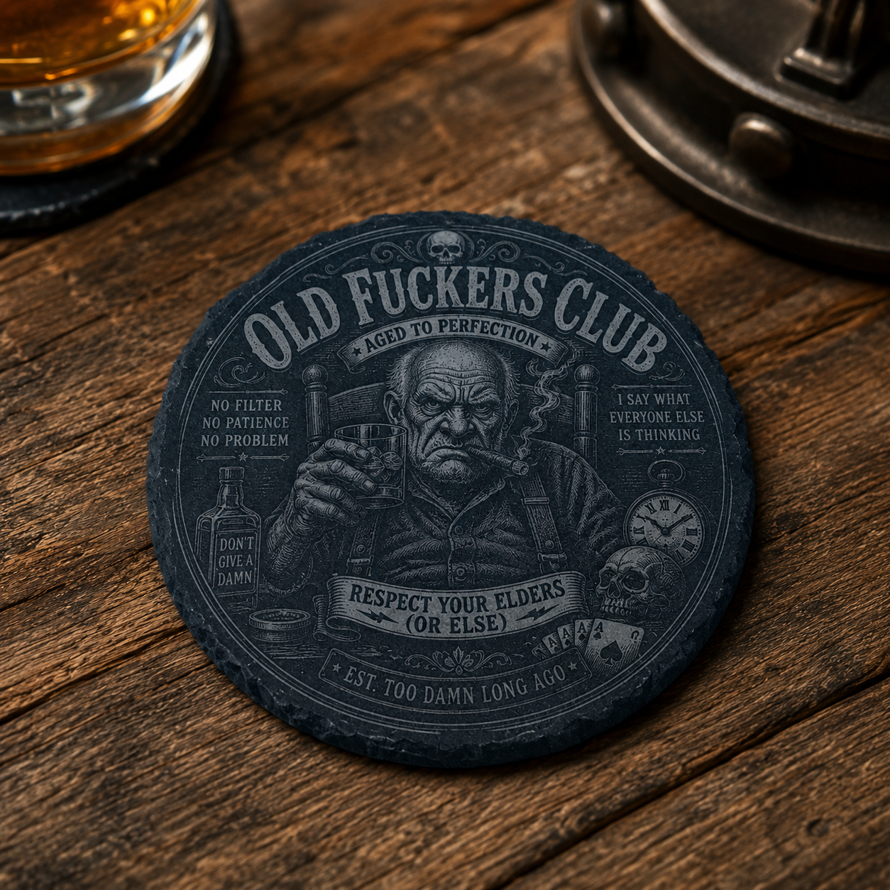 'Old F**kers Club' Coaster