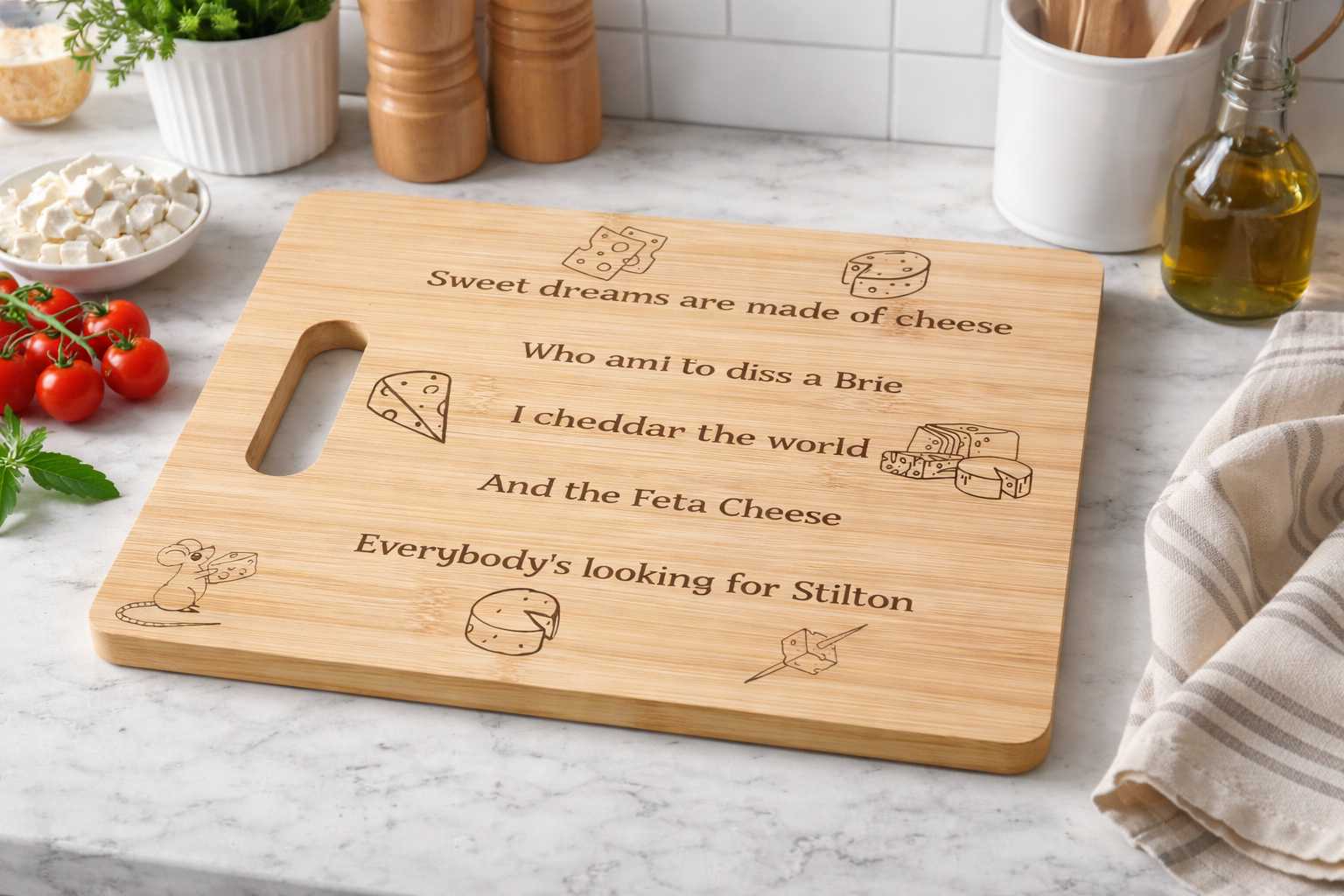 Bwrdd Torri Geiriau Cawslyd 