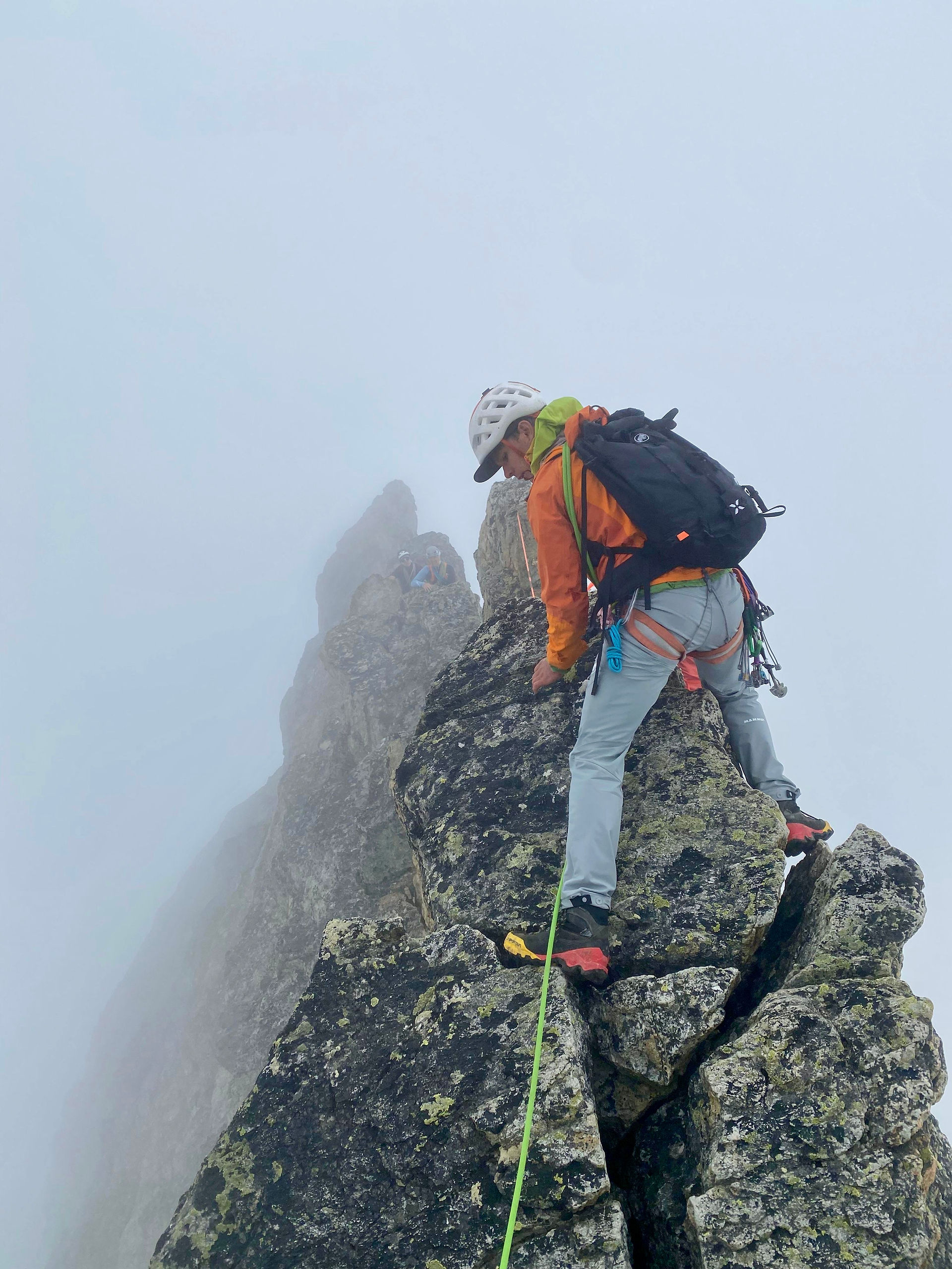 Arêtes aériennes de l'Aiguille de la Lé
