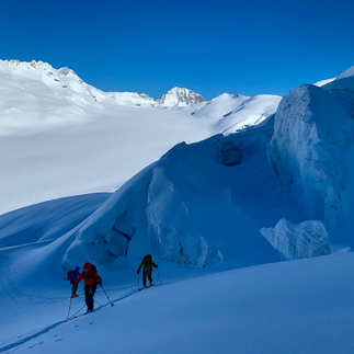 Wild auferissene Gletscher