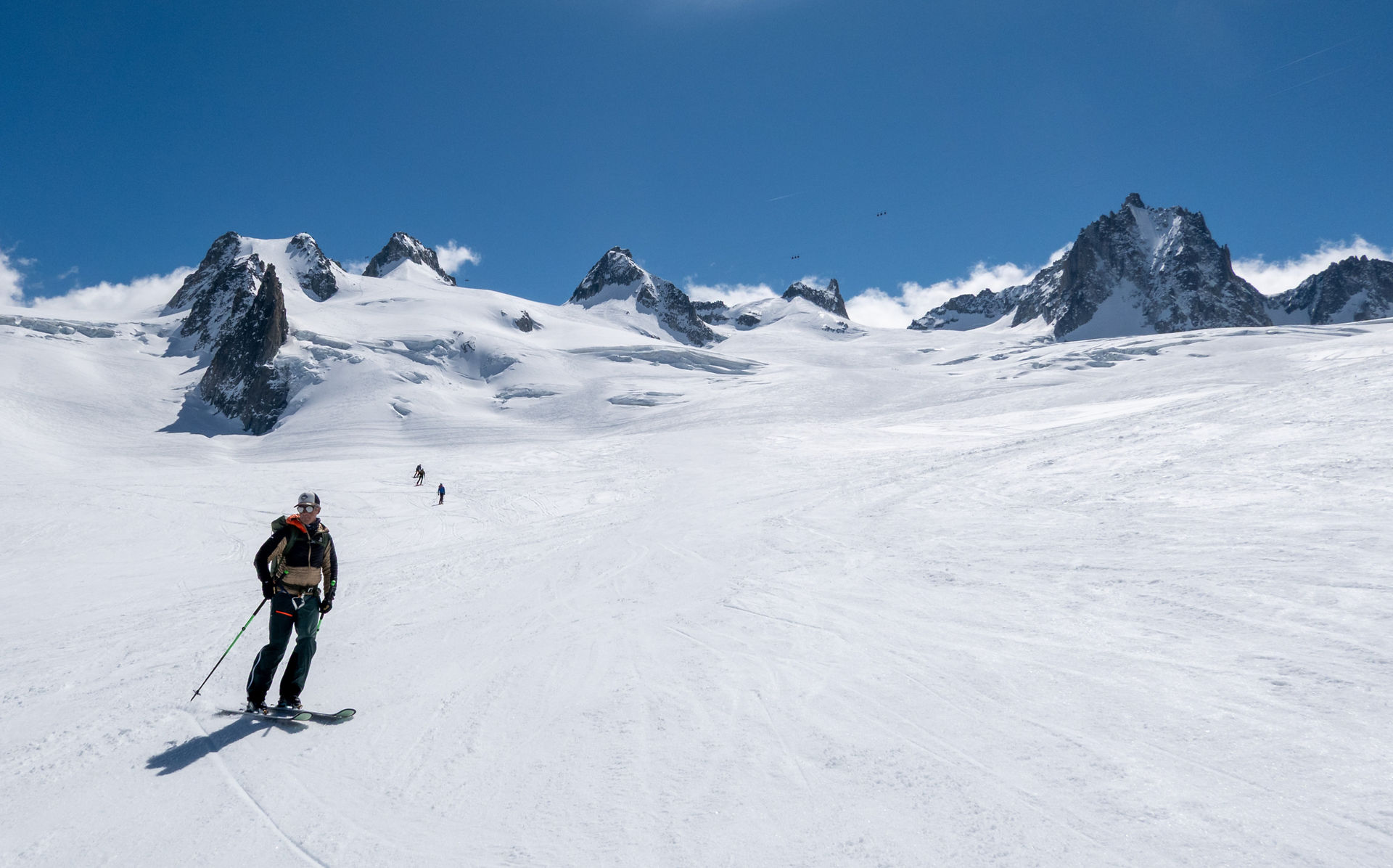 Abfahrt durch das weltbekannte Vallée Blanche