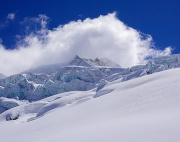 Blick auf Gletscherbruch