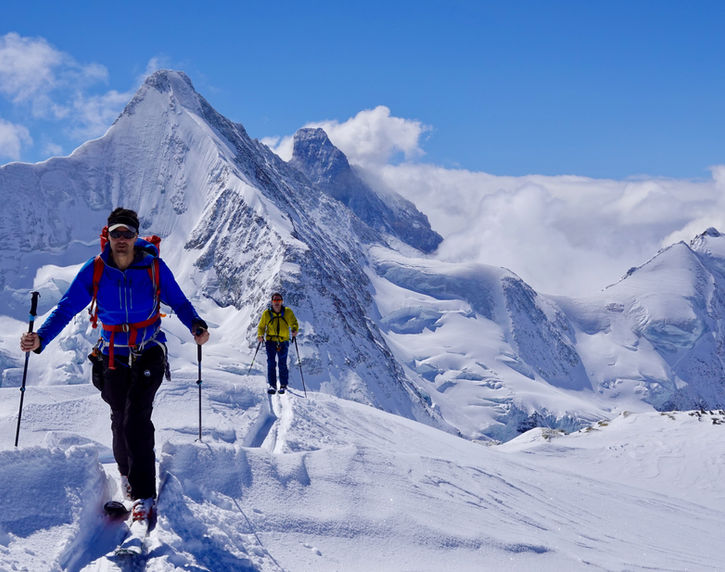 Tour du Ciel Aufstieg mit Obergabelhorn im Hintergrund