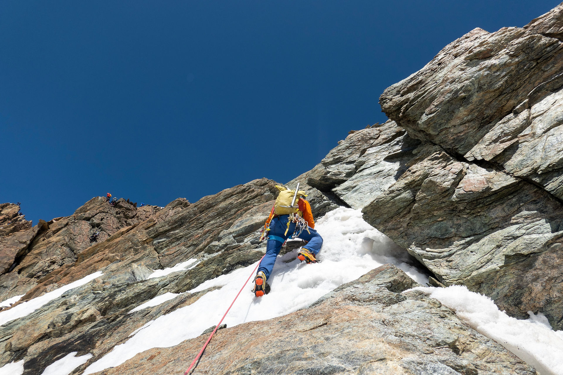 Kletterei, die richtig Freude macht am Breirhorn