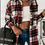 Thumbnail: Retro plaid long-sleeved shirt jacket