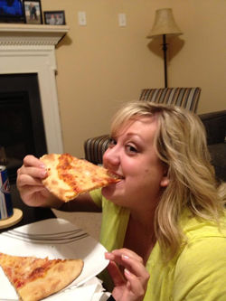 Janine loves our Pizza
