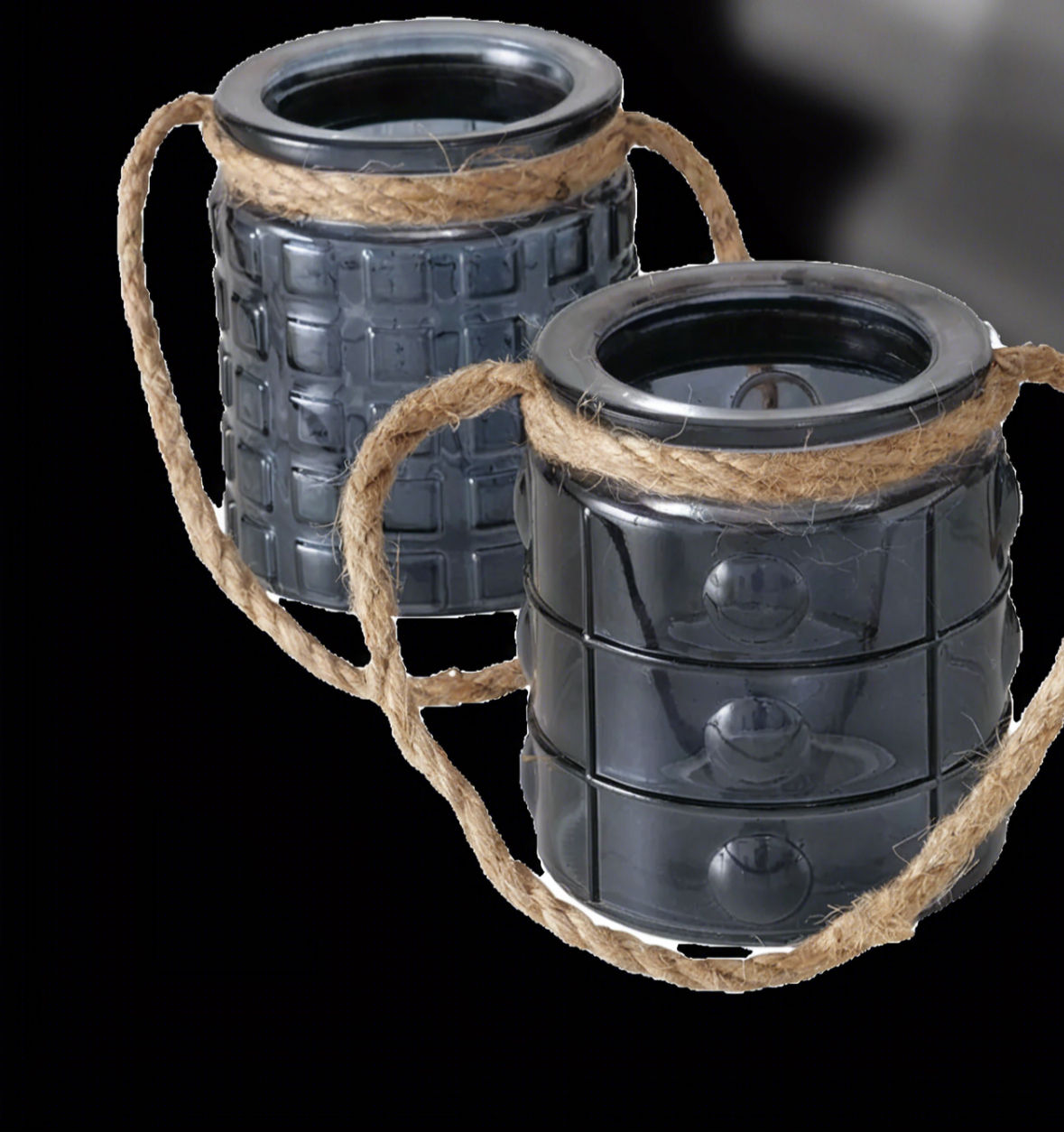 Theelichthouder met touw