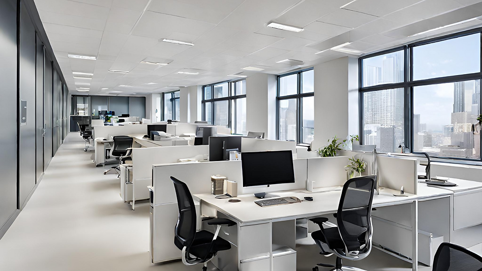 Clean Offices with Views of Downtown