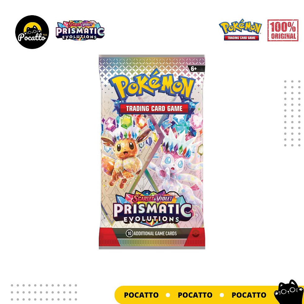 Prismatic Evolutions Pokémon menampilkan Eevee dan Eeveelutions sebagai Stellar Tera Pokémon ex POCATTO TCG MEDAN