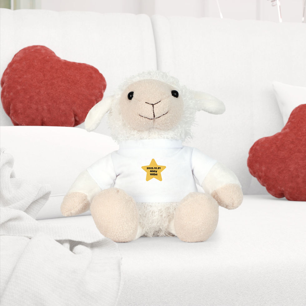 縮圖：Yellow Star Name Date Plush Toy | Baby Gifts