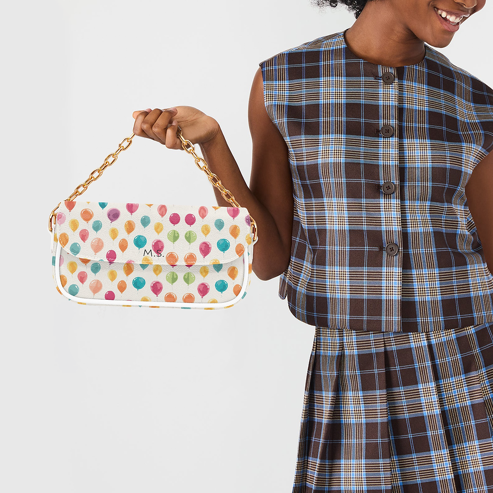 縮圖：Happy Personalized Canvas Bag on chain