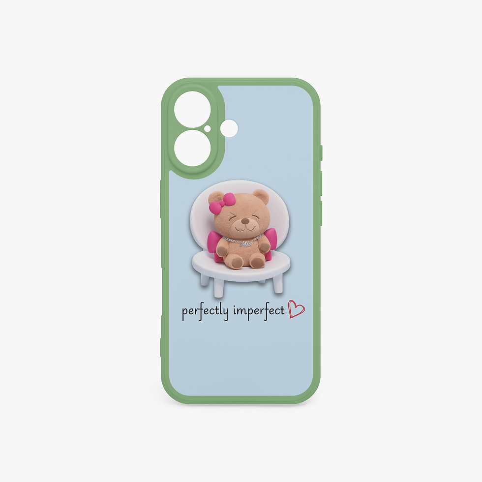 Thumbnail: Cute Teddy Bear “Perfectly Imperfect” Phone Case for iPhone 