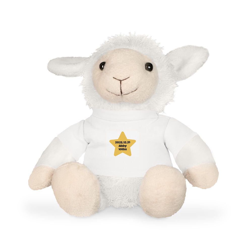縮圖：Yellow Star Name Date Plush Toy | Baby Gifts