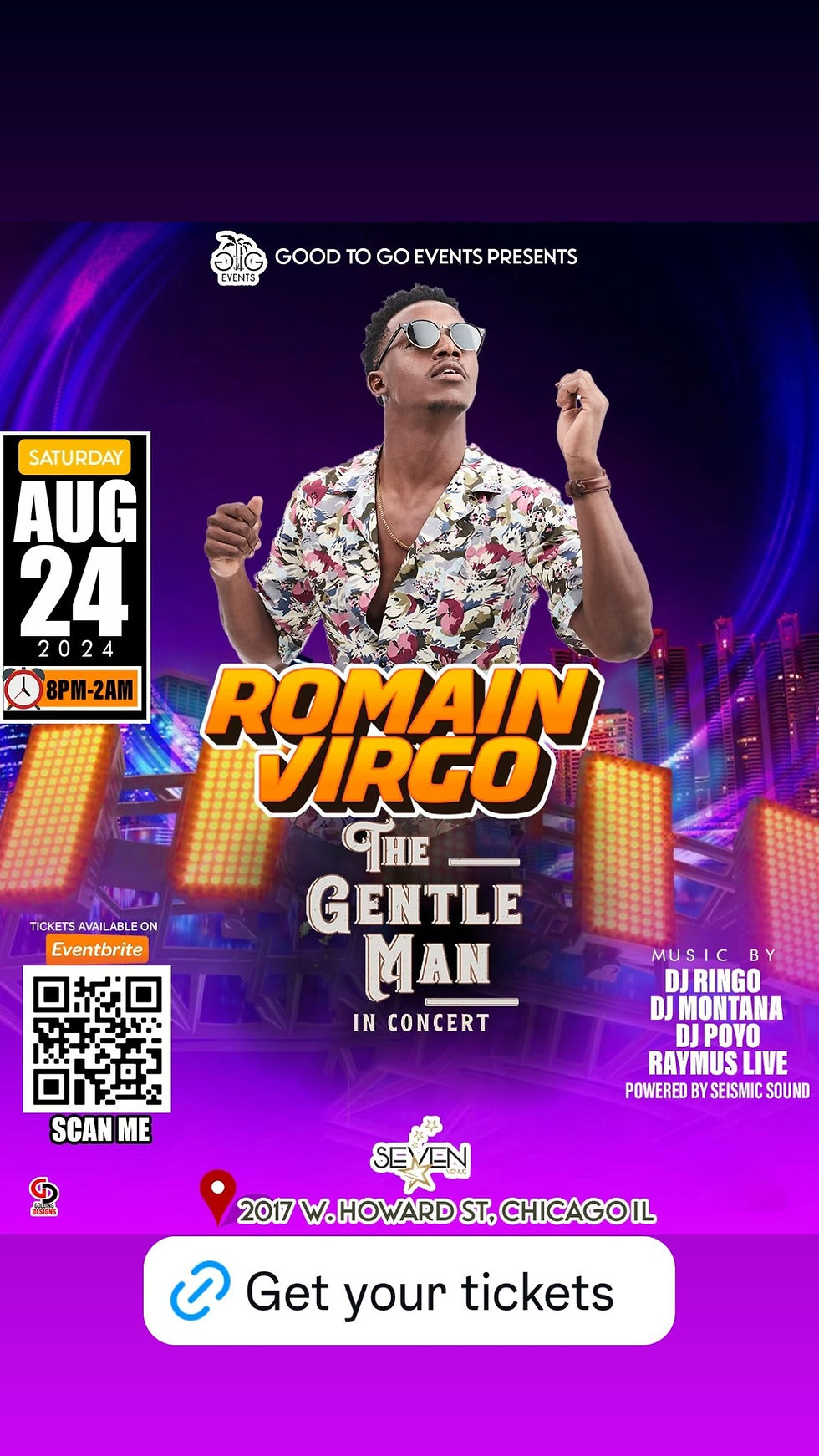 ROMAIN VIRGO WILL BE LIVE IN CHICAGO