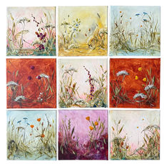 maleri, fyldt med varme, energi og styrke. Farverne stråler – som en stille kraft, der løfter stemningen og spreder livsglæde.