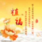 做人要懂得植福,就像植树一样,我们今天有福气的人,要不断地增加自己的福气,叫“植
