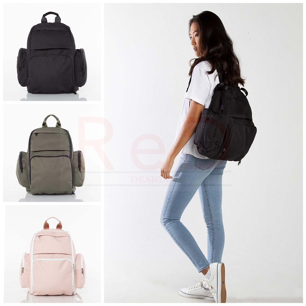 Thumbnail: Roller Skate Lover's Back Backpack (Caucasion with Pink Skates)