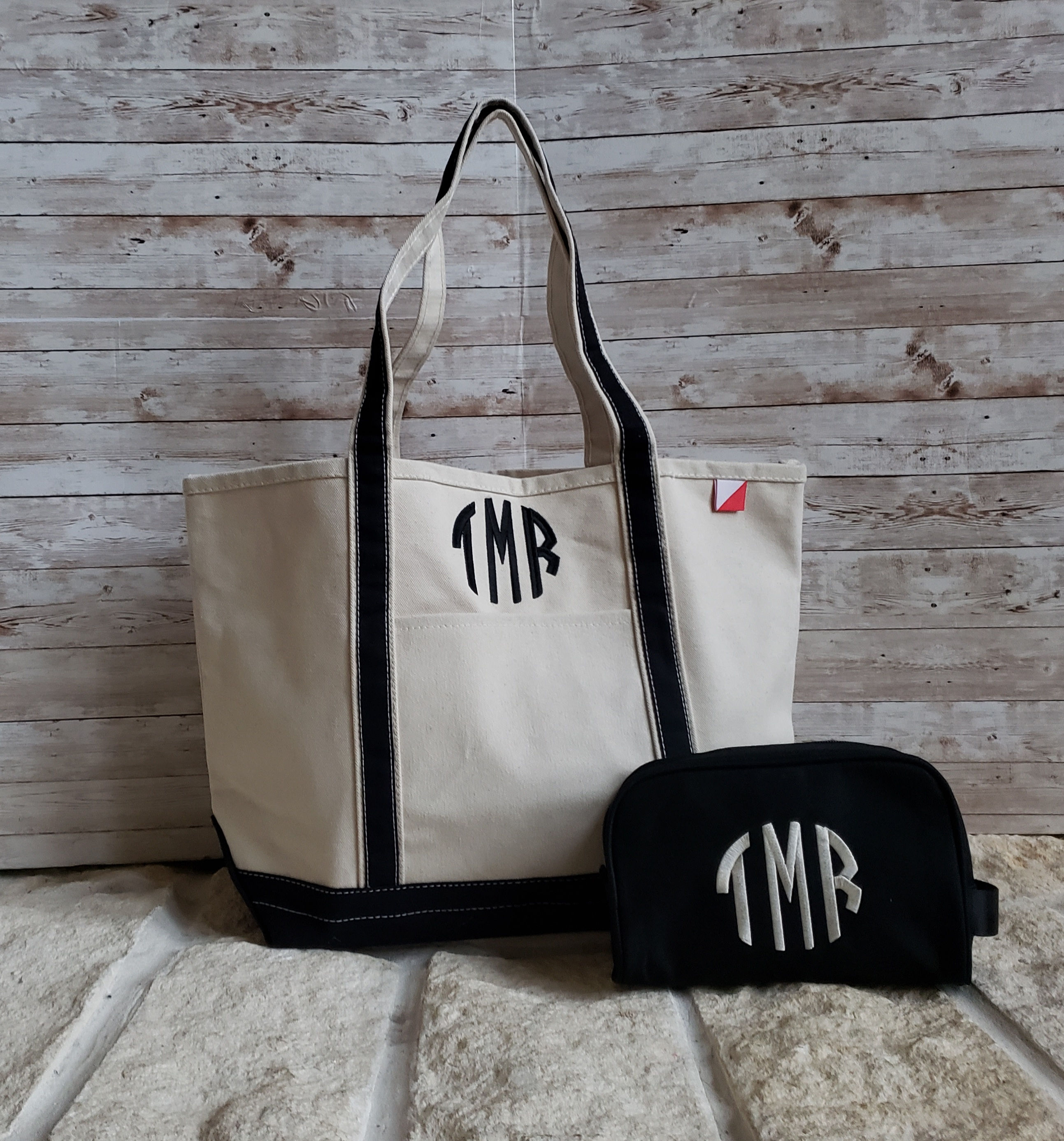 Embroidered Medium Boat Tote Bag