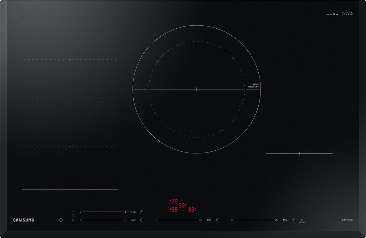 Samsung NZ84C6057KK Zwart 80 cm (Inductiekookplaat)